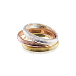 Bracciale in Ottone Tre Colori con Tre Cerchi in Maglia Flessibile "Tubogas" Unoaerre