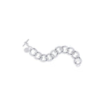 Bracciale di Maxi Catena Grumetta Ovale Liscia e T-bar Unoaerre
