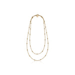 Collana Lunga a Due Fili di Catena Forzatina Sottile in Ottone Lucido Unoaerre