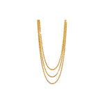Collana Multifilo di Catena Corda, Ottone con Bagno in Oro Unoaerre
