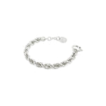 Elegante Bracciale con Maglie a "Corda" e Chiusura a Moschettone Tondo Unoaerre