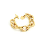 Bracciale in Ottone con Catena Forzatina Ad Effetto Diamantato Unoaerre