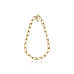 Collana di Catena Forzatina Battuta in Ottone Lucido con Bagno in Oro Unoaerre