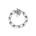 Bracciale di Catena Forzatina Battuta in Ottone Lucido con Bagno Unoaerre