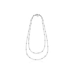 Collana Lunga in Ottone con Due File di Catena Forzatina Sottile Unoaerre