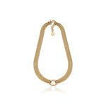 Collana Multifilo in Catena Grumetta con Maglia Ovale Centrale e Chiusura Unoaerre