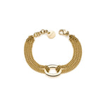 Bracciale Multifilo di Catena Grumetta con Maglia Centrale o Vale e Chiusura Unoaerre