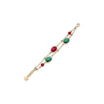 Bracciale Donna con Pietre Rosse e Verdi Unoaerre