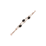 Bracciale Donna con Pietre Nere e Perle Unoaerre