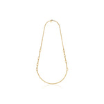Collana Chanel Fantasia in Ottone Dorato con Maglie Ovali Piatte Alternate Unoaerre