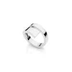 Anello Contrarié con Tubo Quadro Piatto in Ottone Unoaerre
