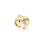 Anello Maxi con Tubo Triangolare Bombato in Ottone e Design Unoaerre