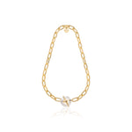 Collana in Ottone con Catena e Maglia in Madreperla Unoaerre