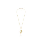 Collana Lunga in Ottone Dorato con Pendente Serpente Unoaerre