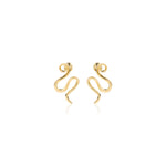 Orecchini in Ottone Dorato con Design a Serpente Unoaerre