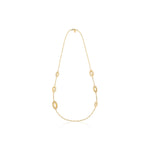 Collana Lunga in Ottone Dorato con Maglie Ovali Unoaerre