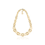 Collana con Maglie Tonde Piatte e Moschettone Unoaerre