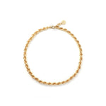 Collana in Catena Corda con Bagno Galvanico in Oro Giallo 24kt Unoaerre