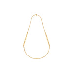 Collana Lunga Lux con Maglie Piatte Quadrate Concatenate Alternate a Catena Unoaerre