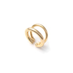 Anello Line in Ottone Dorato con Doppio Filo Unoaerre