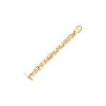 Bracciale Doppio Filo in Catena Forzatina Dorata con Chiusura a T-bar Unoaerre
