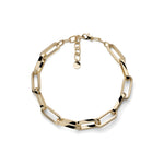 Collana Girocollo in Catena Forzatina Quadra con Bagno in Oro Unoaerre