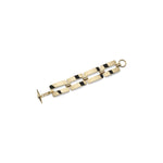Bracciale con Maxi Maglie Rettangolari e Chiusura a T-bar Gioiello Unoaerre