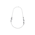 Collana Lunga con Catena Sottile Alternata a Maglie Rettangolari a Scalare Unoaerre