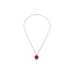 Collana Lunga della Collezione Mine con Ciondolo Grande Smaltato Bordeaux Lucido Unoaerre