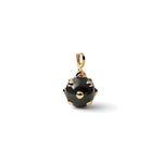 Charm Pendente a Forma di Mina Ricoperto da Smalto Nero Lucido Unoaerre