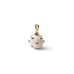 Charm Pendente a Forma di Mina Ricoperto da Smalto Bianco Latte Lucido Unoaerre