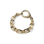 Bracciale Donna con Doppio Filo di Catena e Maxi Moschettone Unoaerre