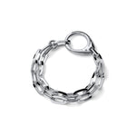 Bracciale Donna con Doppio Filo di Catena e Maxi Moschettone Unoaerre