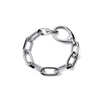 Bracciale Moda Donna in Catena Forzatina e Maxi Moschettone Unoaerre
