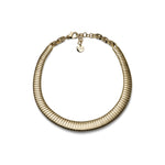 Collana Maxi Catena Dorata, Maglia Tubogas Placcata Oro 24kt Unoaerre