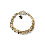 Bracciale a Maglia Grumetta con Elementi e Pendente Unoaerre