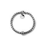 Bracciale Elastico a Sfere con Pavé di Zirconi e Pendente Unoaerre