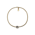 Collana a Corda con Piccola Pietra Rettangolare Unoaerre
