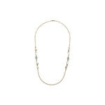 Collana Sottile a Stazioni con Piccole Pietre Azzurre Unoaerre