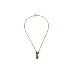 Collana Sottile con Pendente a Goccia Viola Unoaerre