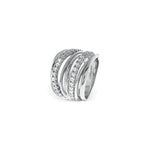 Anello a Fascia Multifilo in Argento con Cubic Zirconia Unoaerre