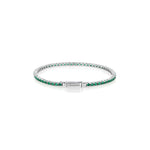 Bracciale Tennis in Argento 925 con Pietre Zirconia Cubica Verdi Unoaerre
