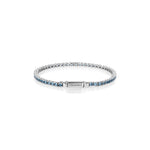 Bracciale Tennis in Argento 925 con Pietre Zirconia Cubica azzurre Unoaerre