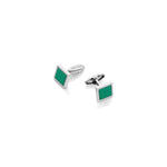 Gemelli Quadrati con Smalto Verde Unoaerre