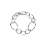 Bracciale in Argento, Catena a Maglie Ovali Alternate Grandi e Piccole Unoaerre