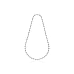 Collana in Argento Rodiato con Maglia Marina e Moschettone Unoaerre