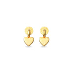 Orecchini in Argento Placcato Oro 18kt con Cuoricino Unoaerre