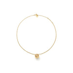 Collana in Argento Dorato con Ciondolo a Sfera e Pavé di Zir Unoaerre