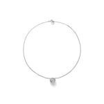 Collana in Argento Rodiato con Ciondolo a Sfera e Pavé di Zi Unoaerre