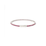 Bracciale Tennis in Argento 925 Rodiato con Pietre Zirconia Cubica Fucsia Unoaerre
